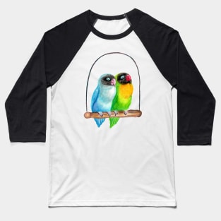 Sleepy Lovebirds Baseball T-Shirt